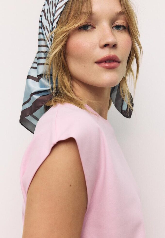 B06 T-shirt basique à épaules tombantes