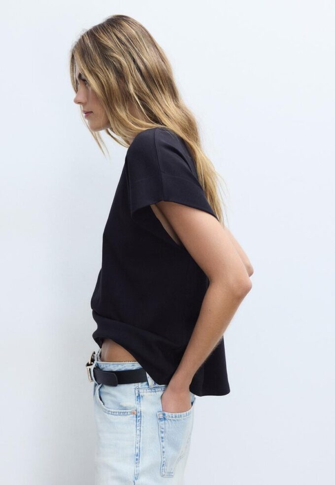 B06 T-shirt basique à épaules tombantes B06 T-shirt basique à épaules tombantes