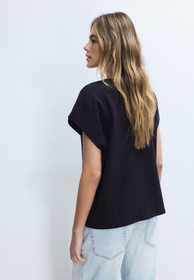 B06 T-shirt basique à épaules tombantes B06 T-shirt basique à épaules tombantes