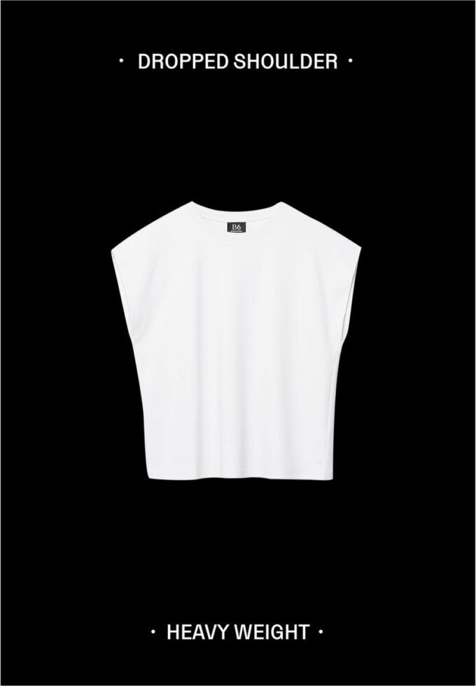 B06 T-shirt basique à épaules tombantes B06 T-shirt basique à épaules tombantes