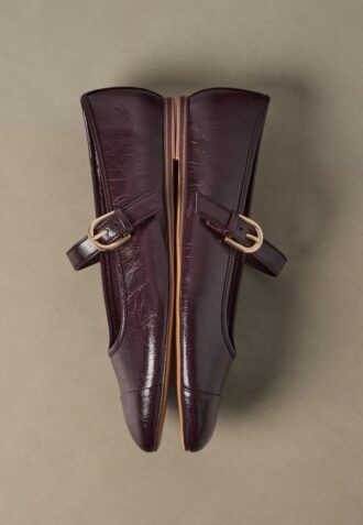 Ballerines en cuir avec bout renforcé