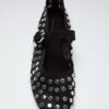 Ballerines en maille avec clous