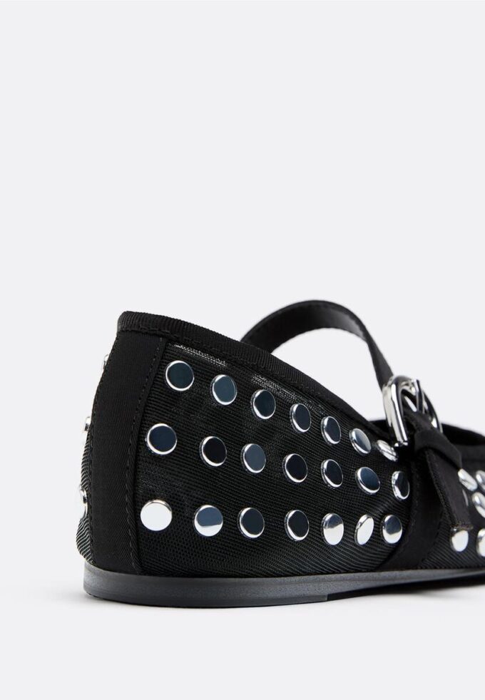 Ballerines en maille avec clous