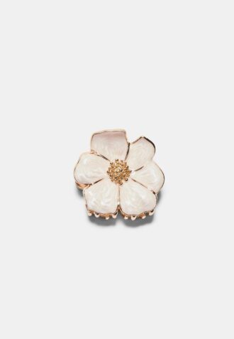 Barrette à cheveux en métal en forme de fleur