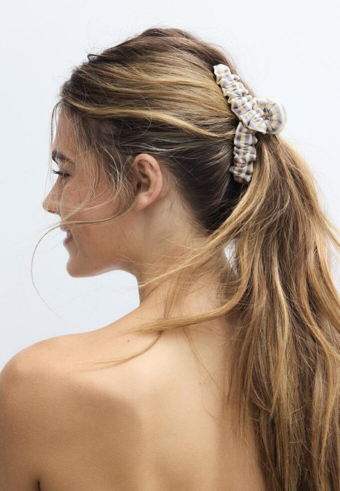 Barrette tissée à rayures