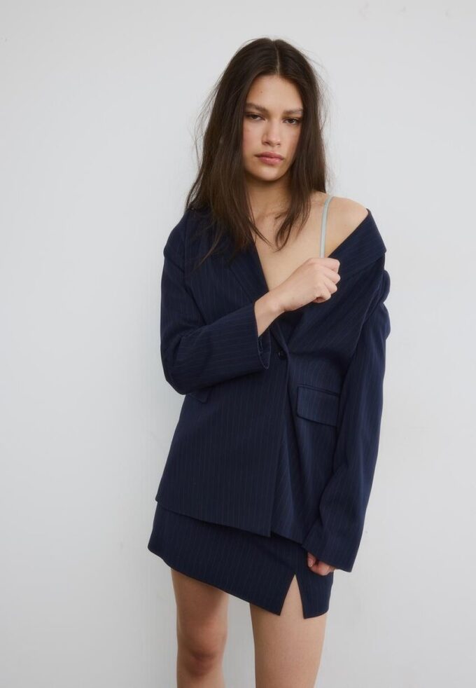 Blazer ajusté à rayures Blazer ajusté à rayures