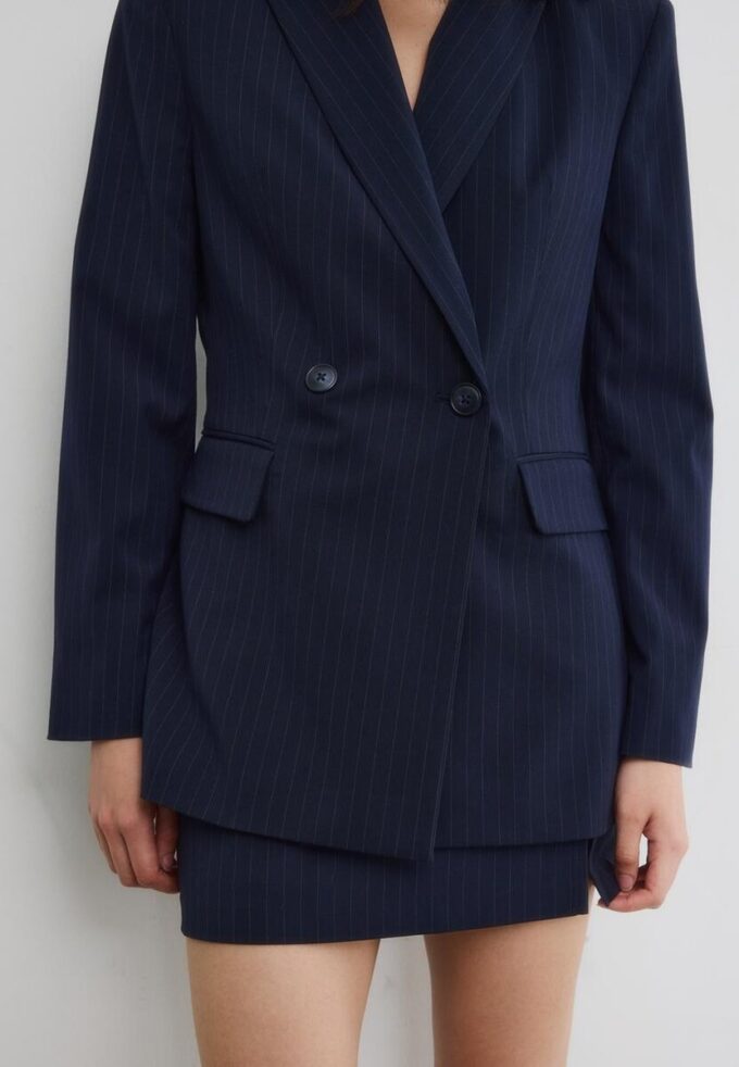 Blazer ajusté à rayures Blazer ajusté à rayures