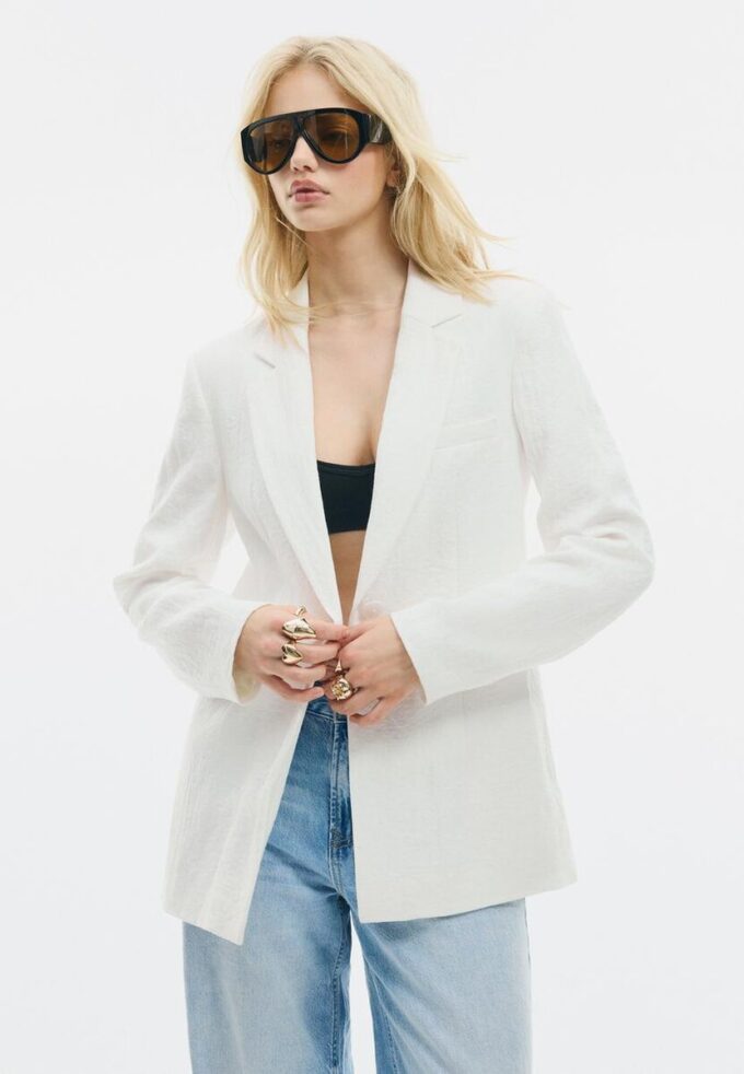 Blazer ajusté rustique