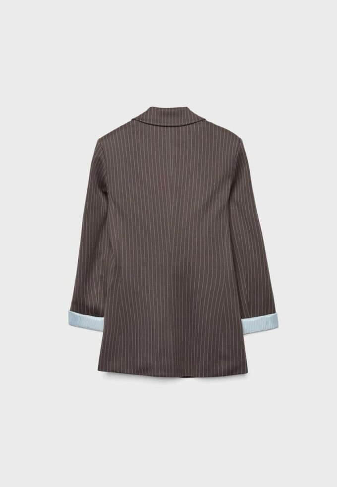 Blazer basique en maille rayée