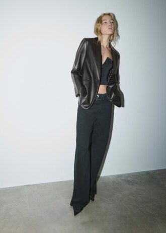 Blazer coupe classique effet cuir Blazer coupe classique effet cuir