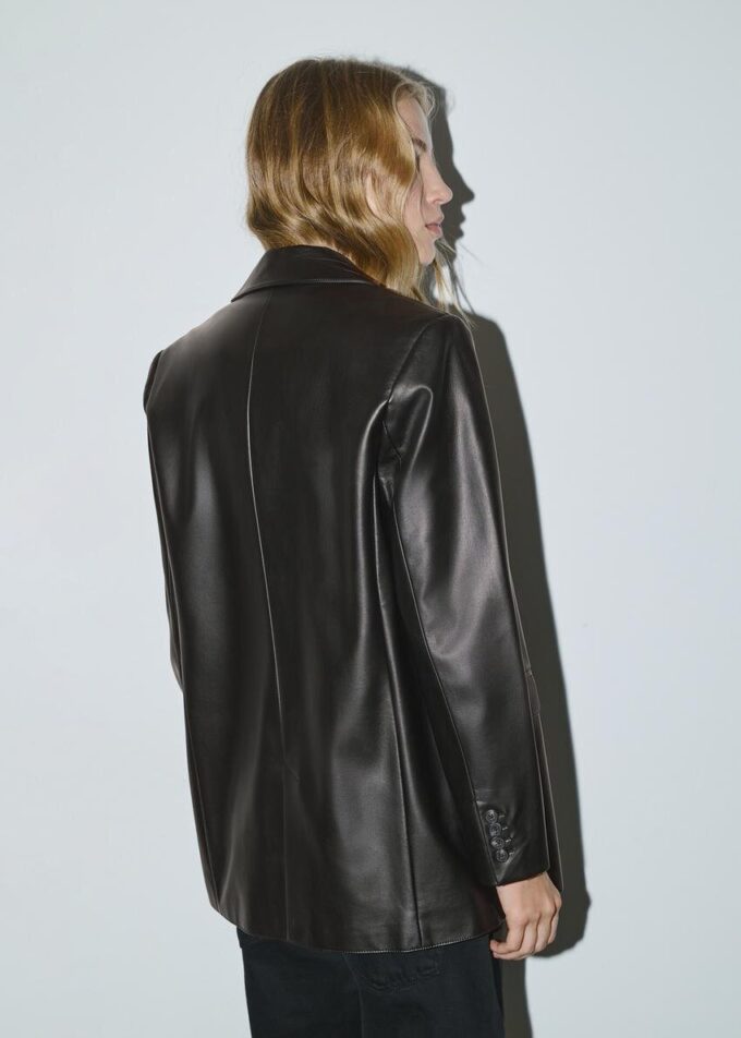 Blazer coupe classique effet cuir Blazer coupe classique effet cuir