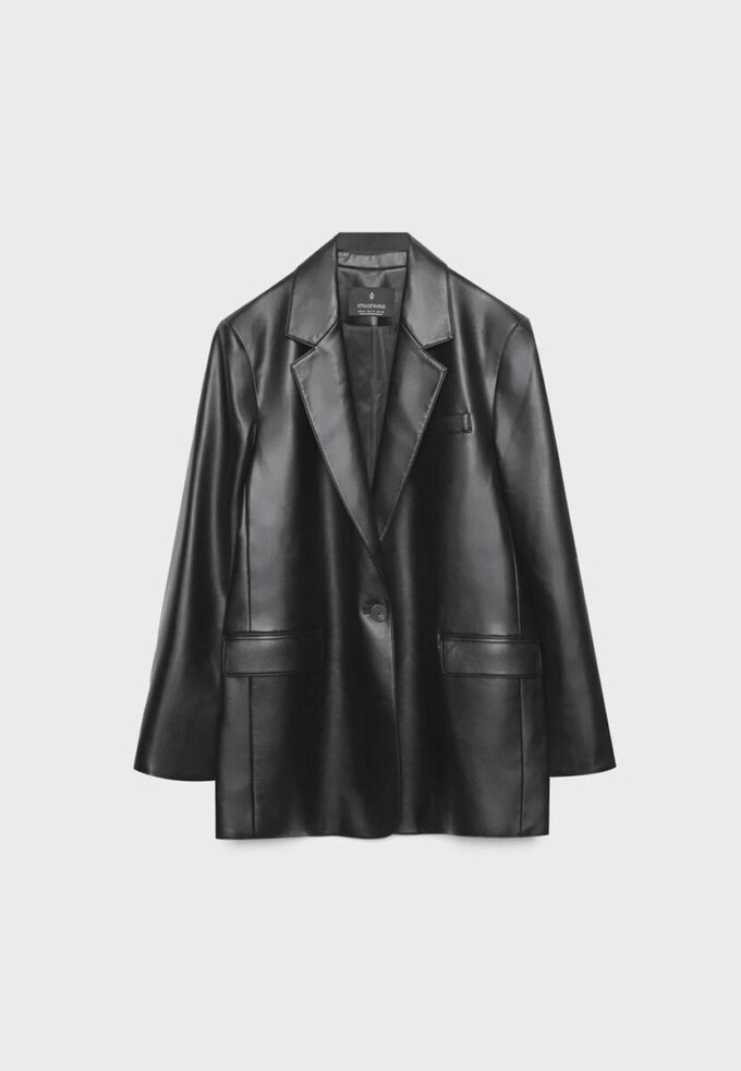 Blazer coupe classique effet cuir Blazer coupe classique effet cuir