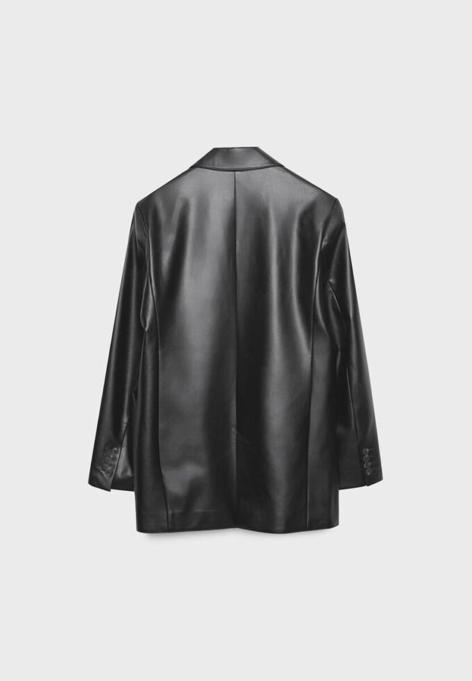 Blazer coupe classique effet cuir Blazer coupe classique effet cuir