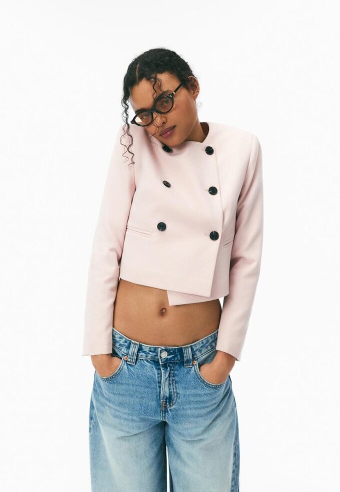 Blazer court à col rond Blazer court à col rond