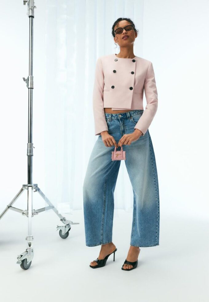 Blazer court à col rond Blazer court à col rond