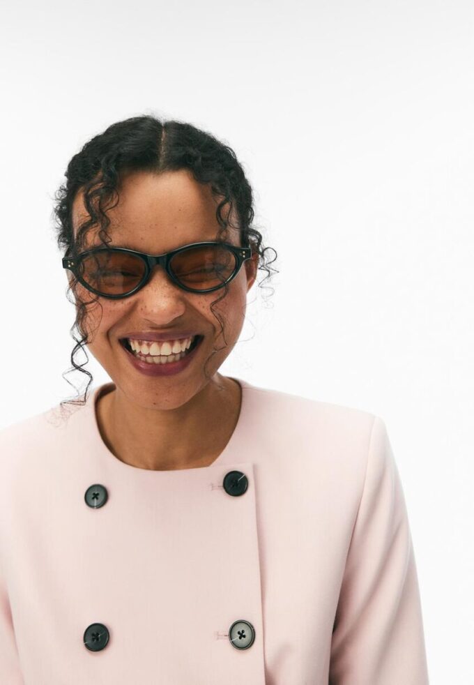 Blazer court à col rond Blazer court à col rond