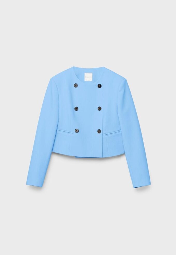 Blazer court à col rond Blazer court à col rond
