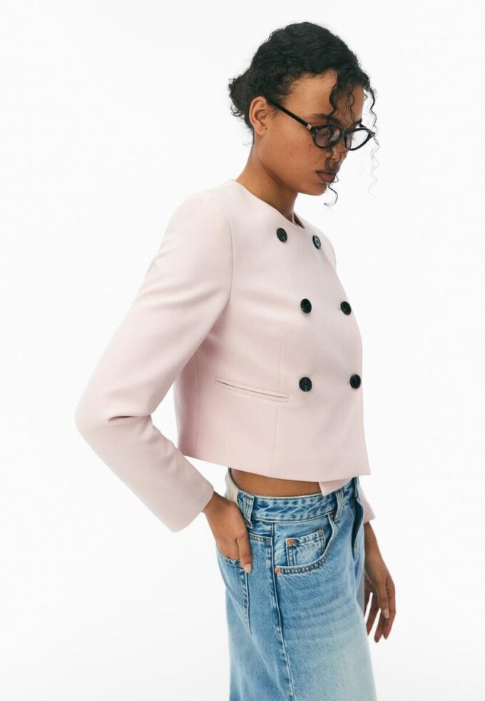 Blazer court à col rond Blazer court à col rond