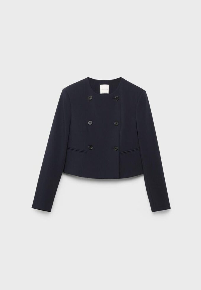 Blazer court à col rond Blazer court à col rond