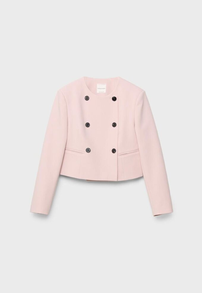 Blazer court à col rond Blazer court à col rond