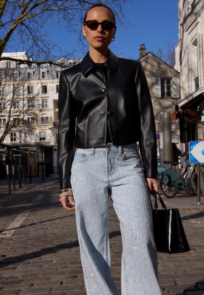 Blazer court effet cuir Blazer court effet cuir