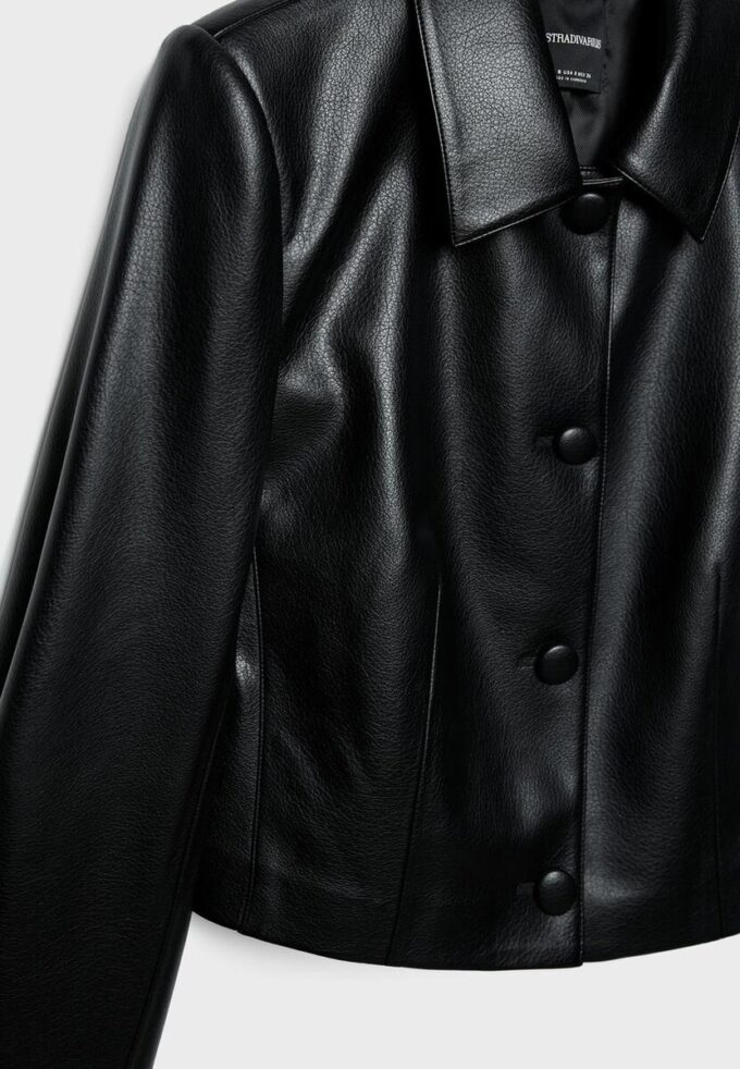 Blazer court effet cuir Blazer court effet cuir