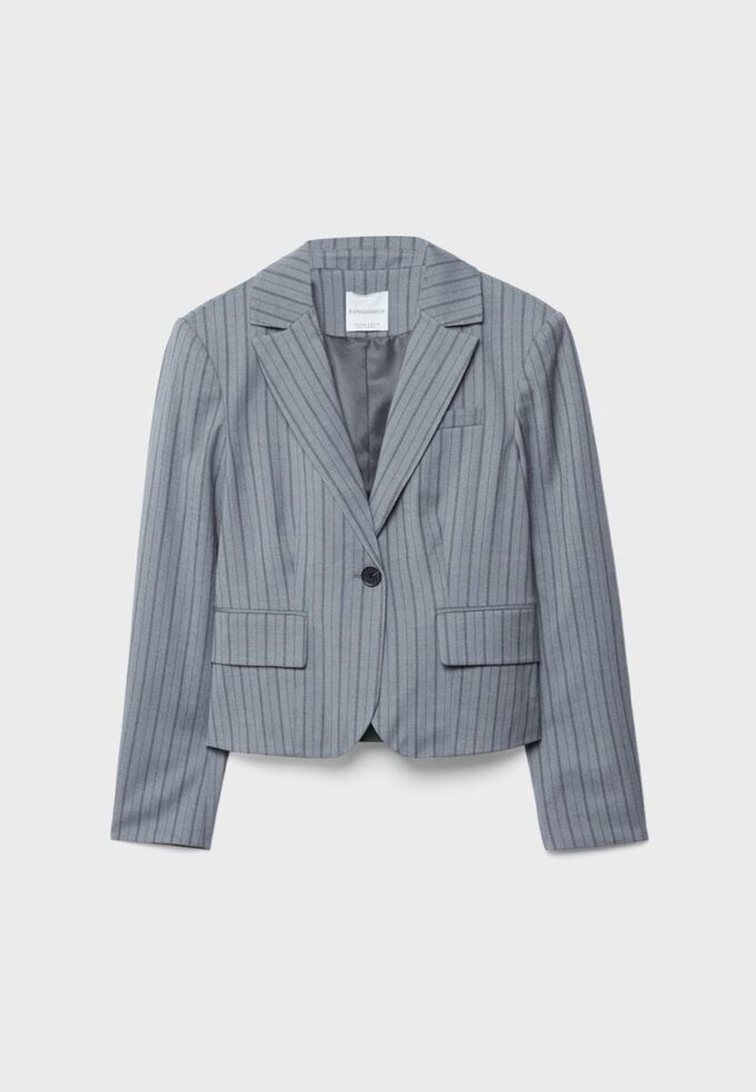 Blazer court à rayures Blazer court à rayures