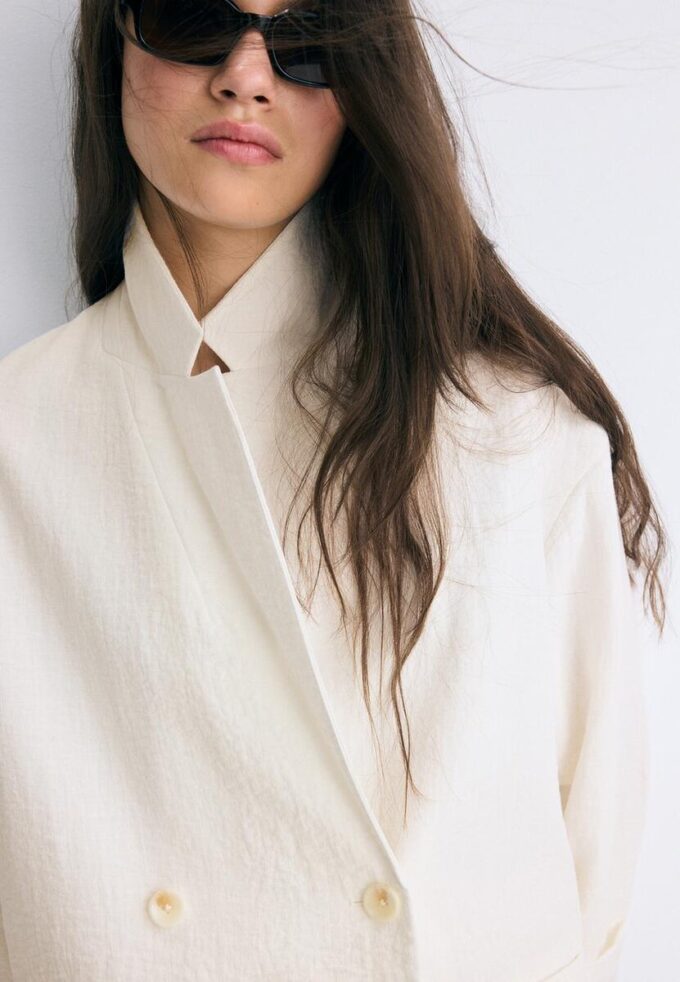 Blazer fluide à double boutonnage Blazer fluide à double boutonnage