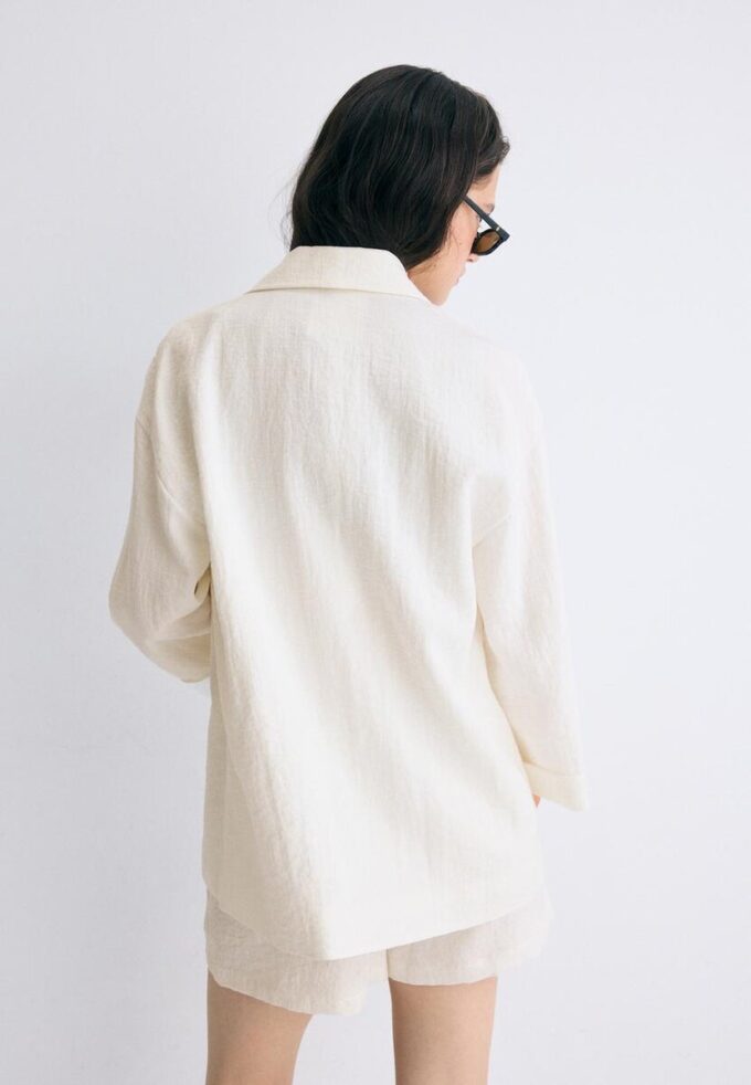 Blazer fluide à double boutonnage Blazer fluide à double boutonnage