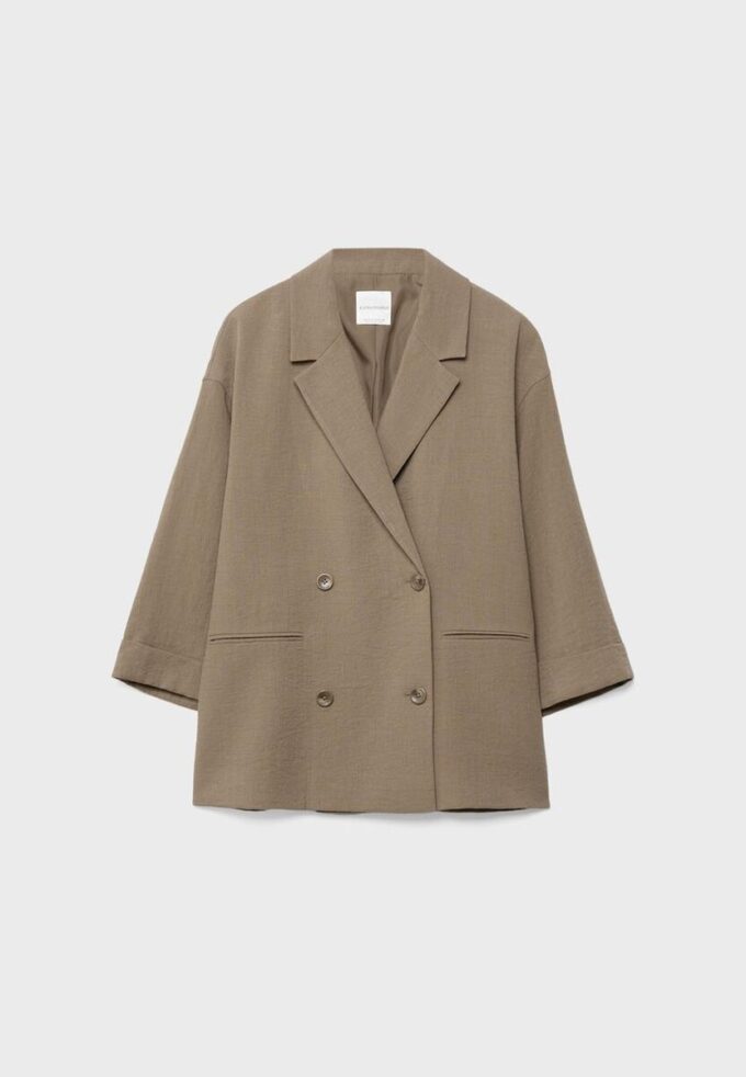 Blazer fluide à double boutonnage Blazer fluide à double boutonnage