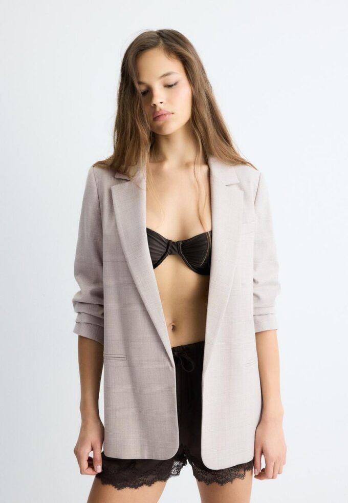 Blazer ouvert à rayures