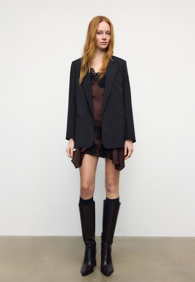 Blazer ouvert à rayures