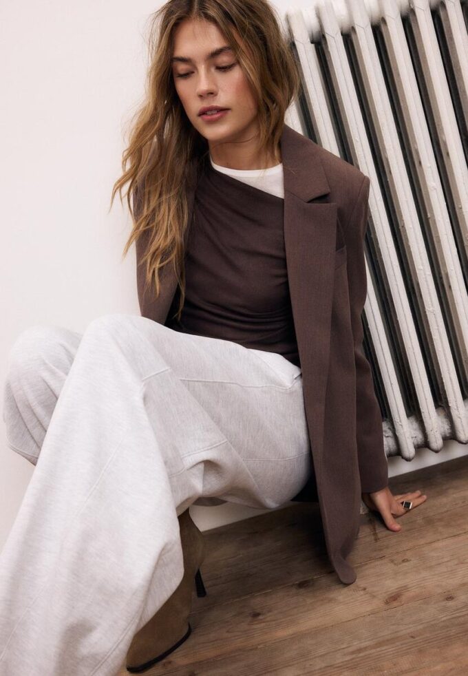 Blazer ouvert à rayures Blazer ouvert à rayures