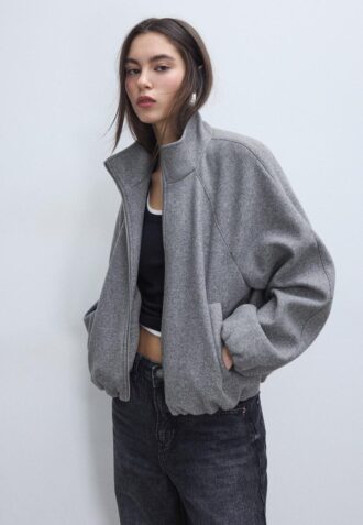 Blouson aviateur ballon au toucher doux