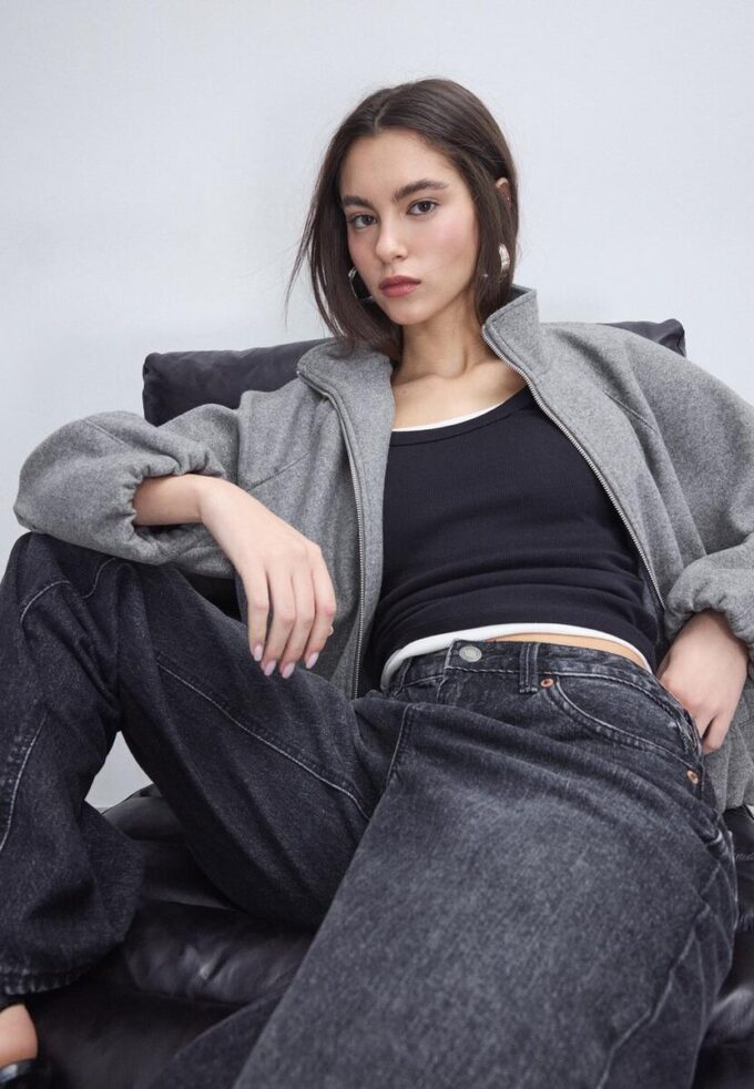 Blouson aviateur ballon au toucher doux Blouson aviateur ballon au toucher doux