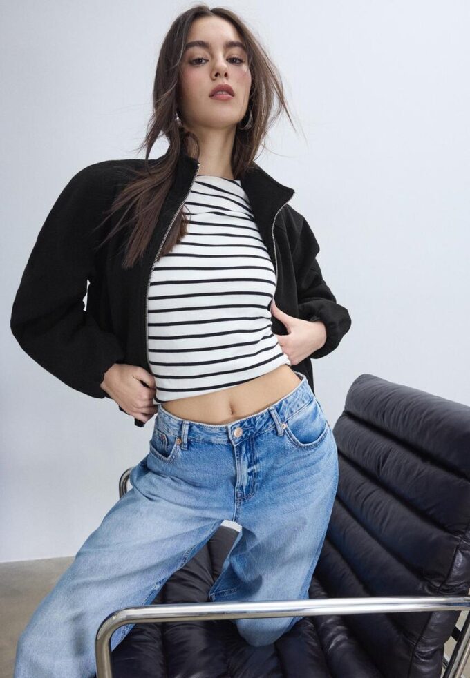 Blouson aviateur ballon au toucher doux Blouson aviateur ballon au toucher doux