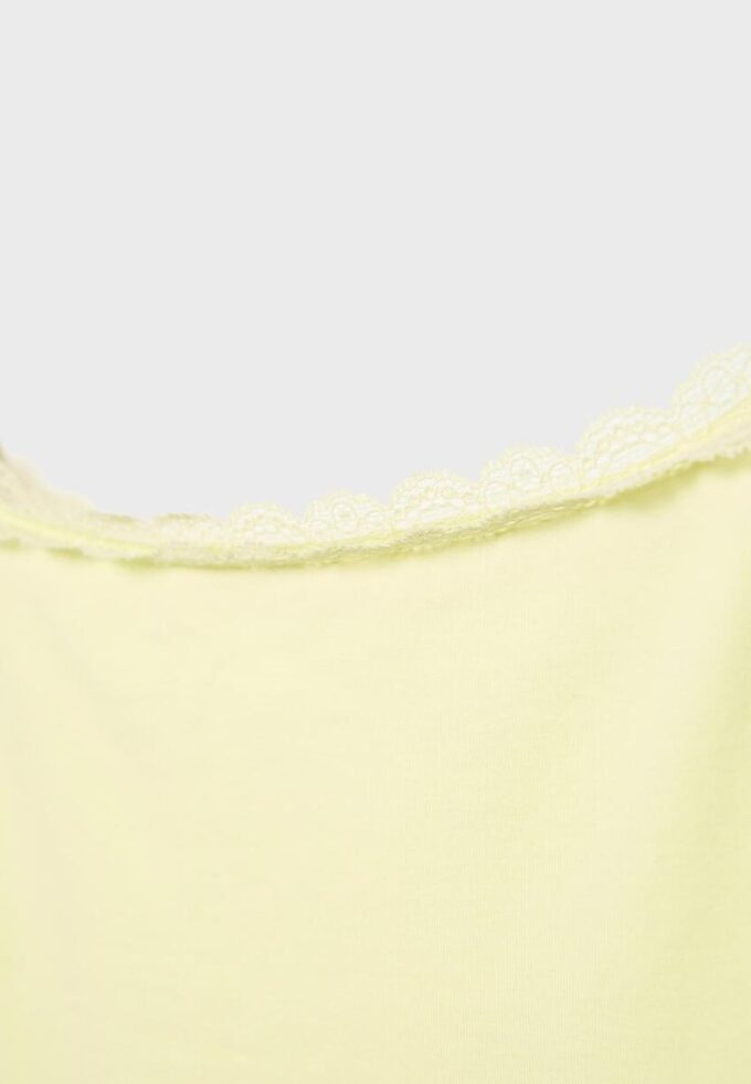 Body avec détails en dentelle blonde