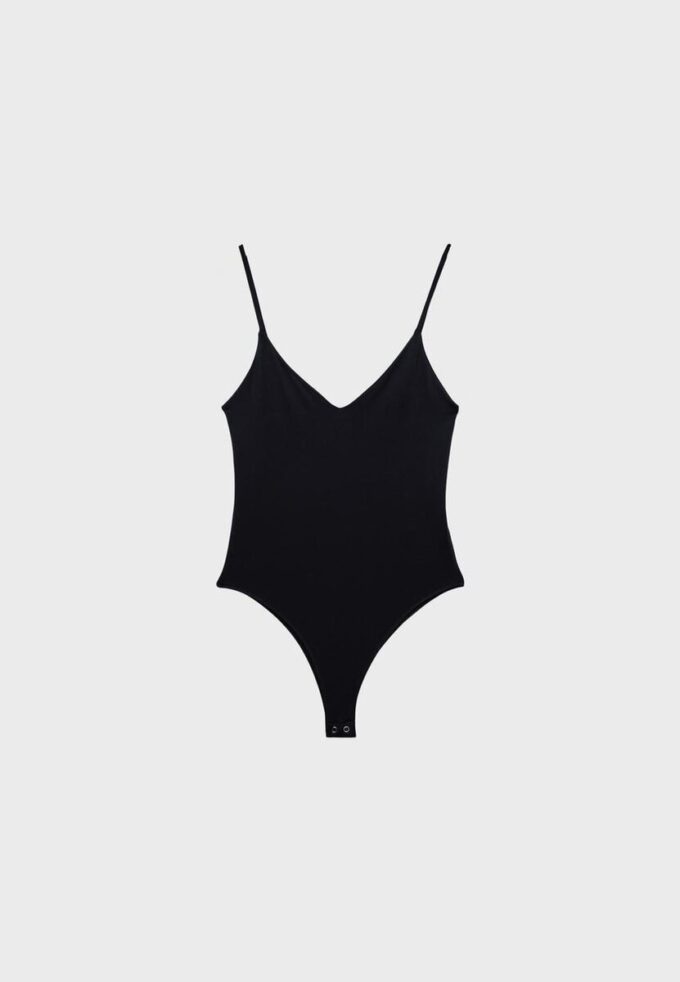 Body à bretelles et col en V Body à bretelles et col en V