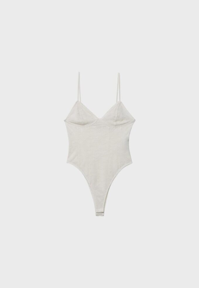 Body en dentelle à bretelles