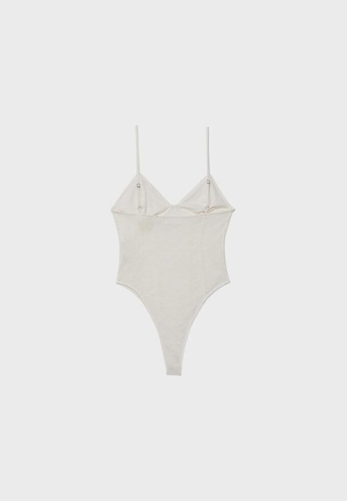 Body en dentelle à bretelles