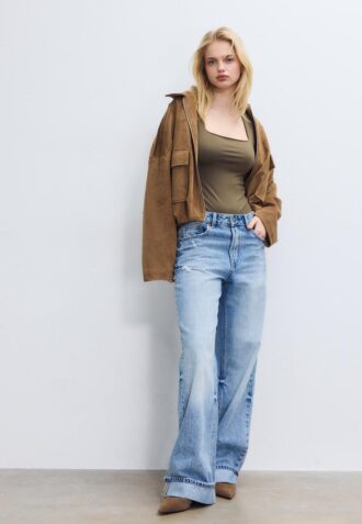 Body en polyamide à encolure carrée