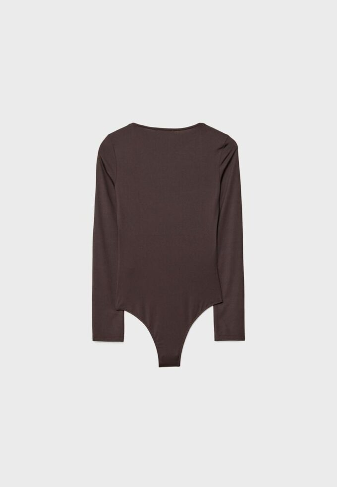 Body en polyamide à encolure carrée