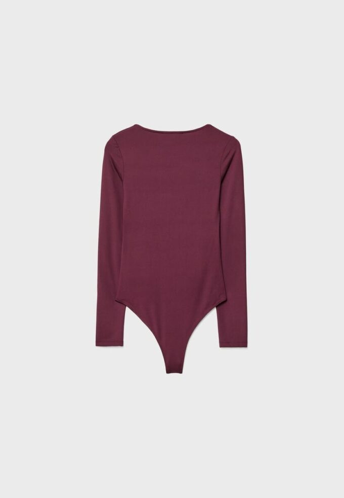 Body en polyamide à encolure carrée