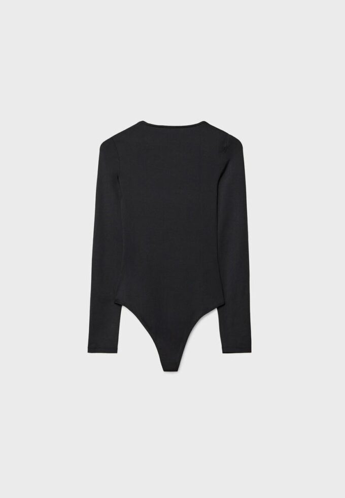Body en polyamide à encolure carrée