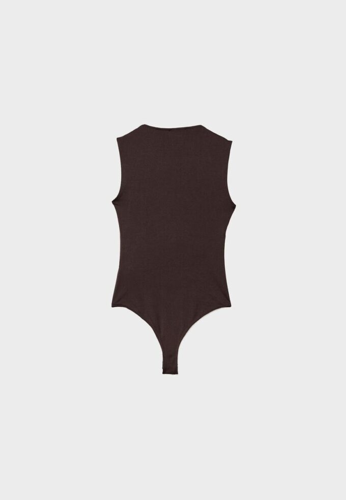 Body en polyamide à encolure carrée