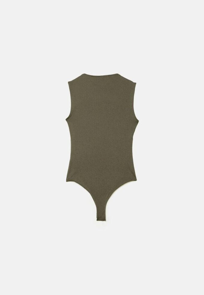 Body en polyamide à encolure carrée