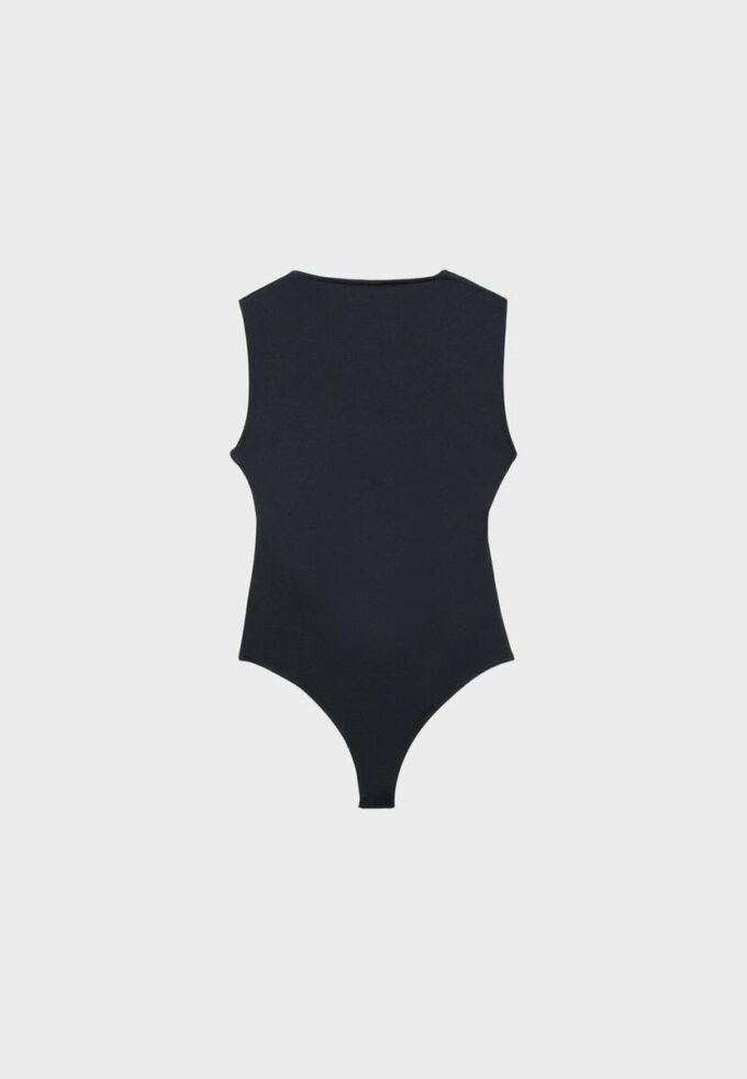 Body en polyamide à encolure carrée