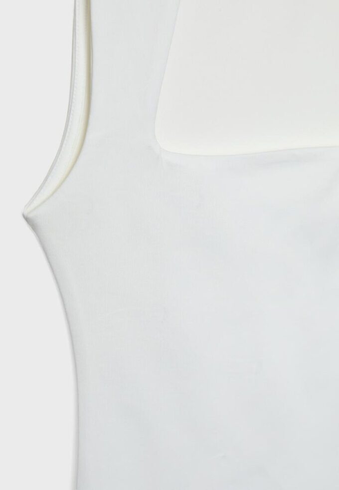 Body en polyamide à encolure carrée