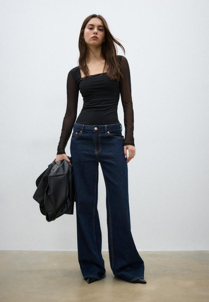 Body en tulle à encolure carrée