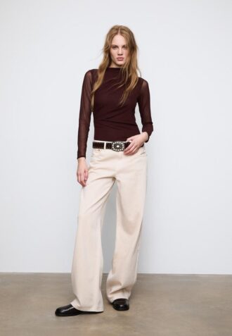 Body en tulle froncé